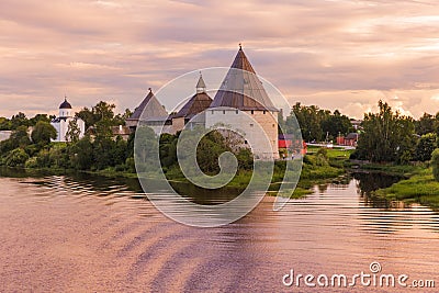 Ancient historical old Ladoga fortress in the village of Staraya Ladoga - Leningrad region Russia Stock Photo