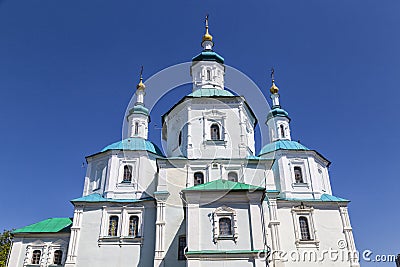 Ancient Holy Resurrection Cathedral. City Sumy. Ukraine Editorial Stock Photo