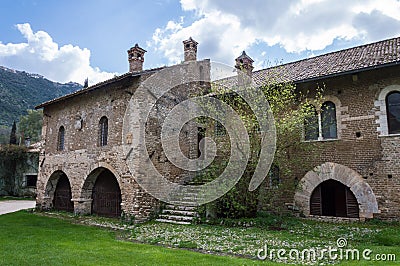 The famous Garden of Ninfa in the spring Stock Photo