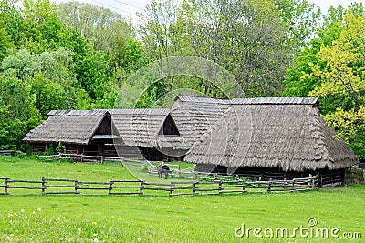 Ancient houses in country side. Stock Photo