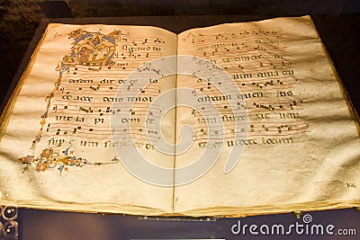 Ancient hymn-book Stock Photo