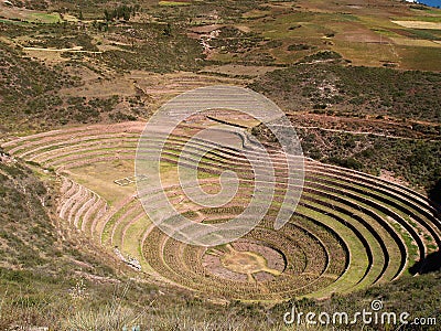 Ancient Inca circular terraces Stock Photo
