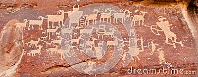 Ancient Indian Petroglyph Stock Photo