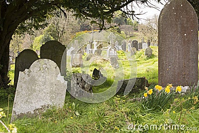 Ancient Irish Celtic graveyard Editorial Stock Photo