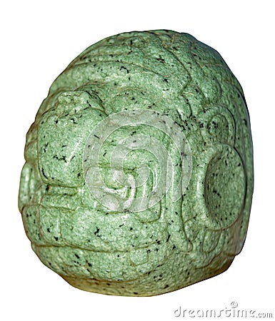 Ancient jade mayan bolon sculpture Stock Photo