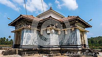 Ancient jain temple in the middle of the river Stock Photo