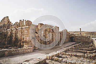 Jordan. Archaeological excavations in the old town of Jarash Stock Photo