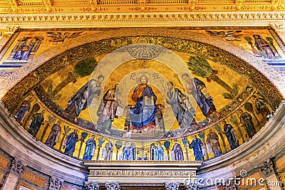 Ancient Jesus Mosaic Papal Basilica Paul Beyond Walls Rome Italy Editorial Stock Photo