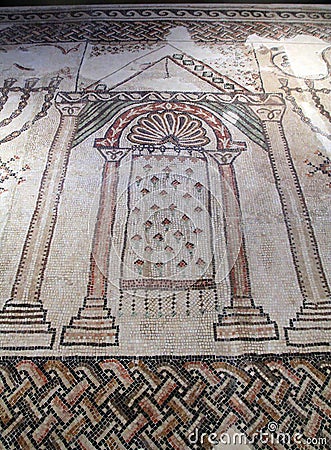 Ancient Jewish Mosaic Stock Photo