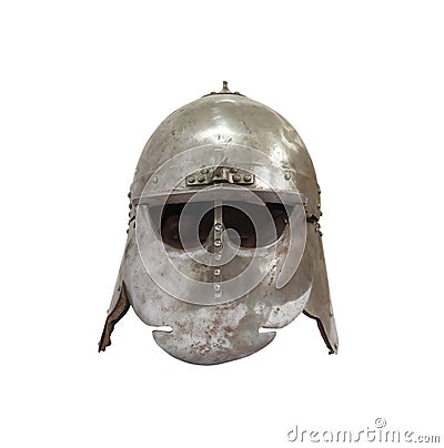 Ancient Knight Helmet Stock Photo