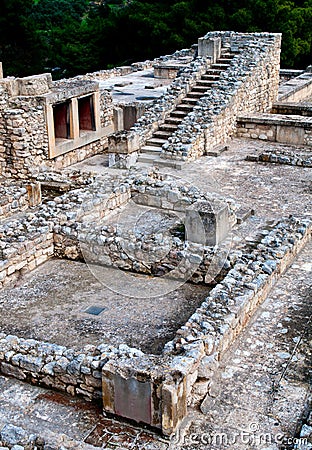 Ancient Knossos Palace Stock Photo