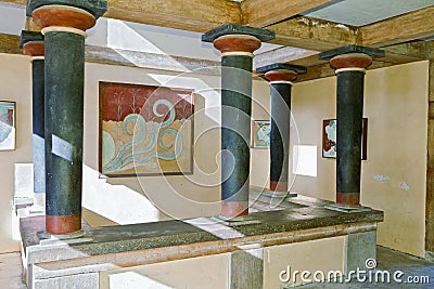 Ancient Knossos palace at Crete, Greece Stock Photo