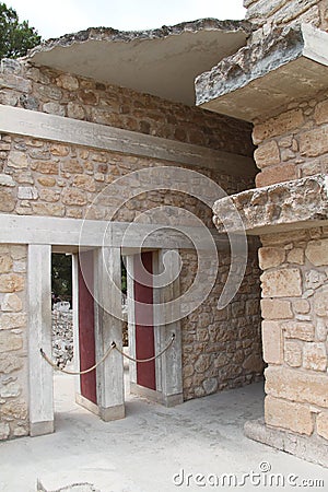 Ancient Knossos Ruins, Crete, Greece Stock Photo