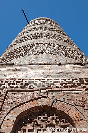 Ancient Kyrgyz Burana tower Stock Photo