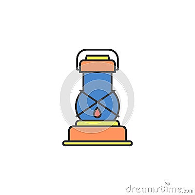 ancient lamp colored icon. Element of wild west icon for mobile concept and web apps. Cartoon ancient lamp icon can be used for we Stock Photo