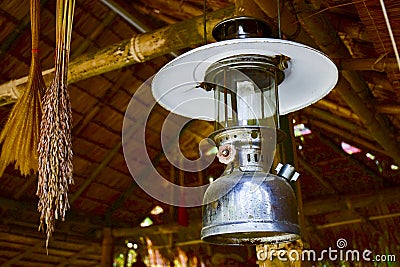 Ancient lanterns, Thai people Stock Photo