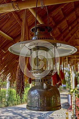 Ancient lanterns, Thai people Stock Photo