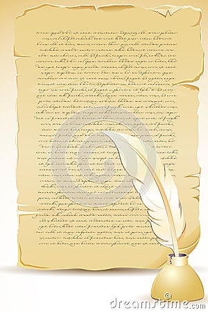 Ancient Letter Vector Illustration