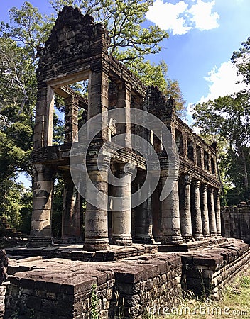 Ancient Library at Angkor Thom Stock Photo