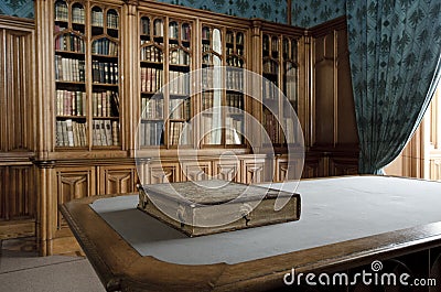 Ancient library Stock Photo