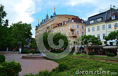 Ancient luxury architecture of Baden-Baden in Germany Editorial Stock Photo