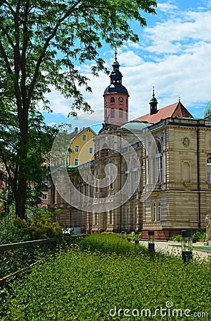 Ancient luxury architecture of Baden-Baden in Germany Editorial Stock Photo