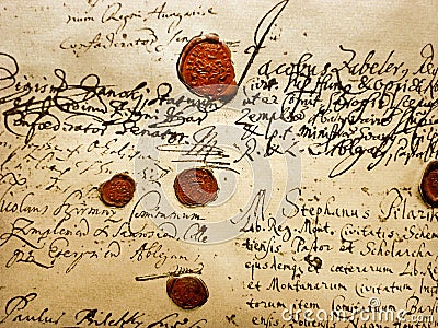 Ancient Manuscript Stock Photo