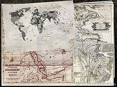 Ancient maps Stock Photo