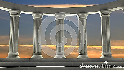 Ancient marble pillars Stock Photo