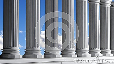 Ancient marble pillars Stock Photo