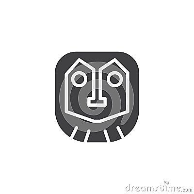 Ancient mask vector icon Vector Illustration