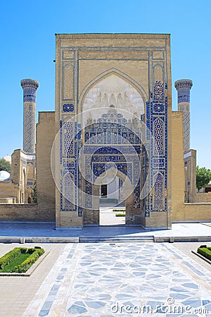 Ancient Mausoleum of Tamerlane in Samarkand Stock Photo