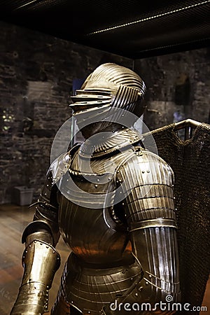 Ancient medieval defense armor Stock Photo