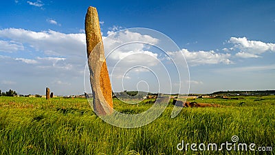 Ancient Megalith stela field, Axum, Tigray, Ethiopia Stock Photo