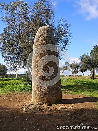 Ancient menhir Stock Photo