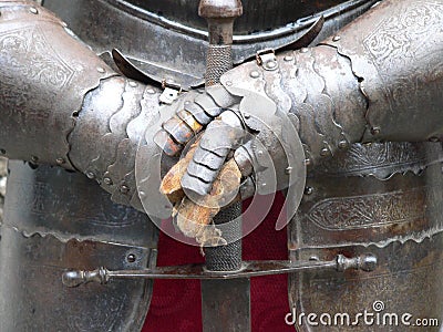 Ancient metal armor Stock Photo