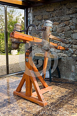 An ancient military weapon in the museum in the fortress of Gonio Editorial Stock Photo