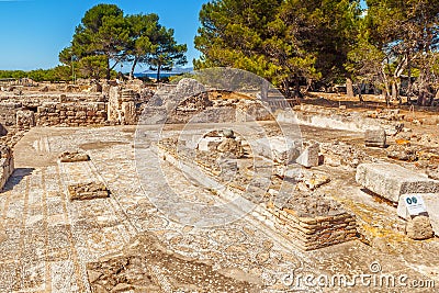 Ancient mosaic floor Stock Photo