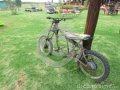 An ancient motor bike Stock Photo