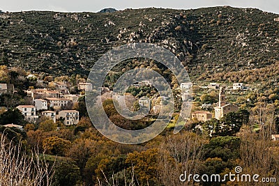 Ancient mountain village of Feliceto in Corsica Stock Photo