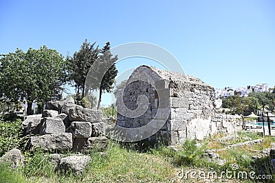 Ancient Myndos Gate in Bodrum, Turkey. Historical sightseeing place for touristic visit Stock Photo