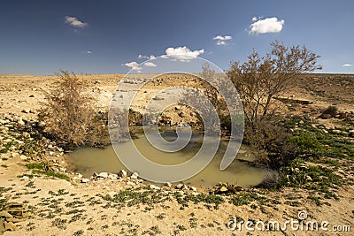 An Ancient Nabataean Water Cistern Stock Photo