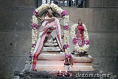 Ancient Nataraj statue in the Ramana Ashram in Tiruvanamalai India Stock Photo
