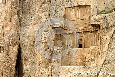 Ancient necropolis in Pars Province, Iran. Stock Photo