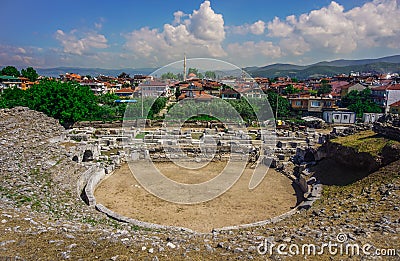 Ancient Nicaea Roman Theater, Iznik, Bursa, Turkey Stock Photo