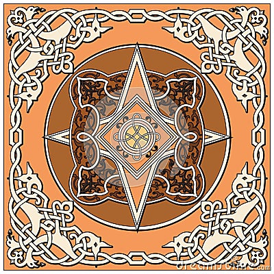 Ancient old russian pattern Vector Illustration