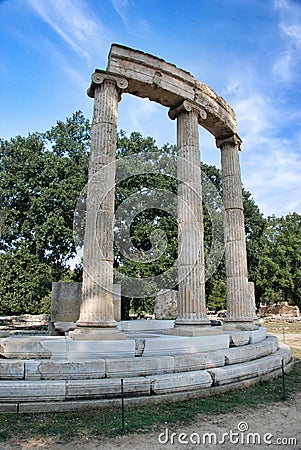 Ruins of the Philippeion Stock Photo