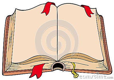 Ancient opened book Vector Illustration