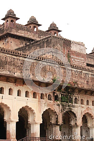 Beautiful orchaa ancient fort Jahangir palcae Stock Photo