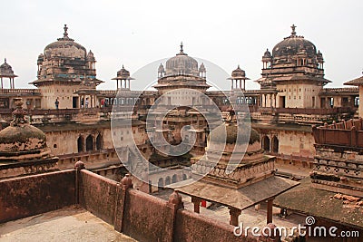 Beautiful orchaa ancient fort Jahangir palcae Stock Photo